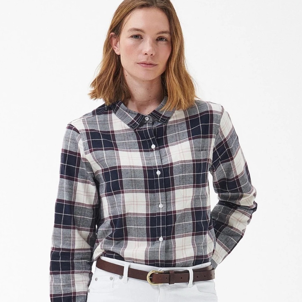 Barbour Blue and Cream Checkered Shirt
